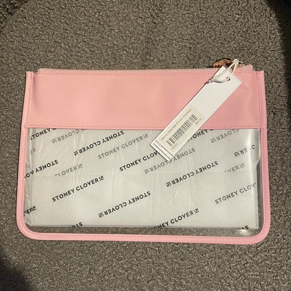 Stoney Clover Lane Flamingo Clear Flat Pouch